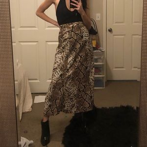 Snake Skin Print Maxi Skirt NWOT
